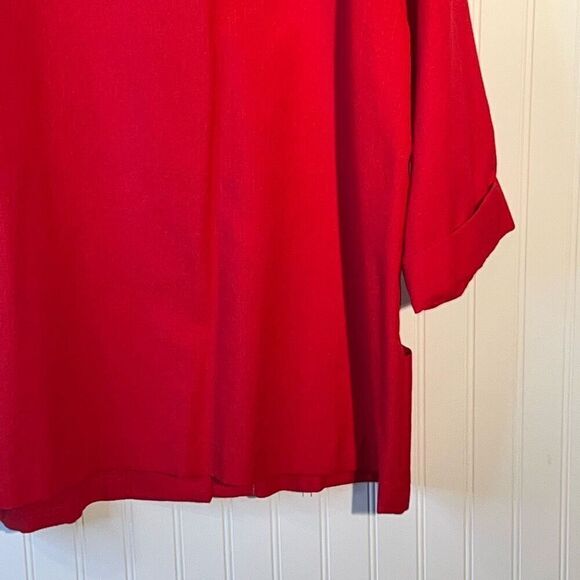 Vintage Alice Stuart One Button Blazer Jacket Women's size X-Large Red Office - Picture 11 of 11